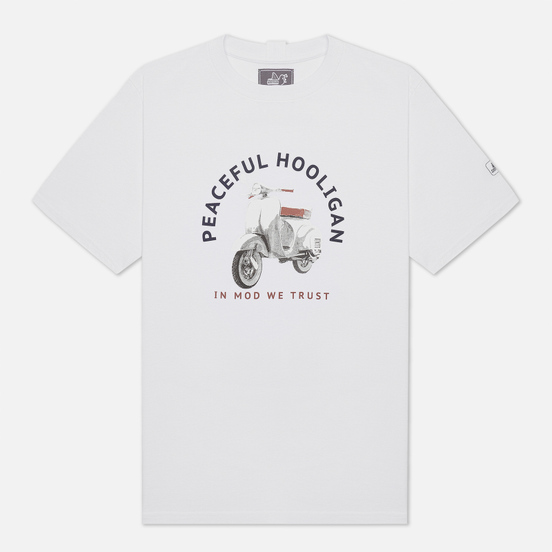 Мужская футболка Peaceful Hooligan Scooter, S21PHTEE810-WHITE