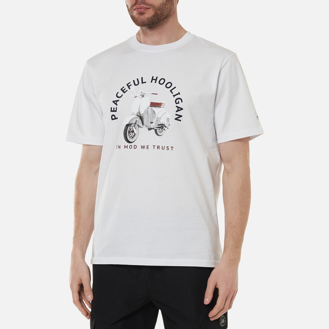 Мужская футболка Peaceful Hooligan Scooter, S21PHTEE810-WHITE