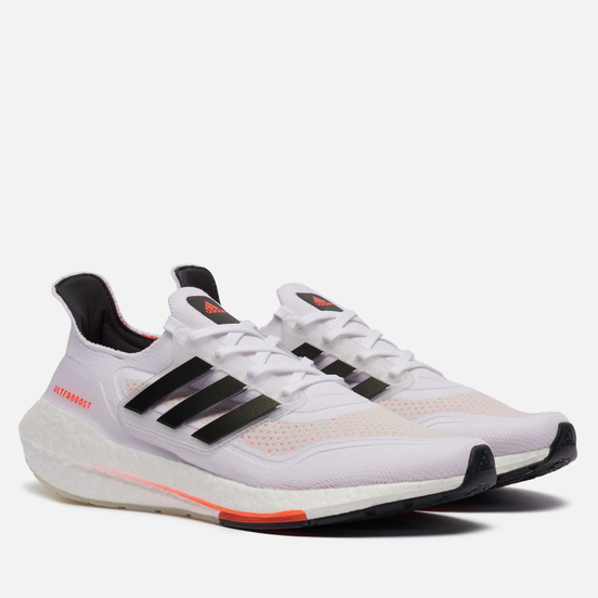 Мужские кроссовки adidas Performance Ultra Boost 21 White/Core Black/Solar Red