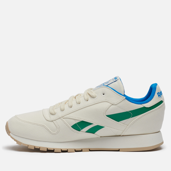 Мужские кроссовки Reebok Classic Leather Grow Chalk/Court Green/Horizon Blue