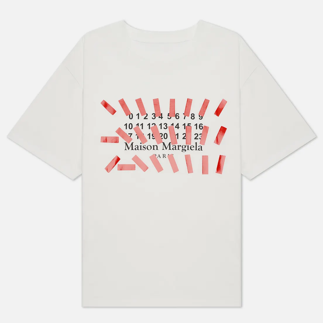 Maison Margiela Мужская футболка Tape Print Oversized