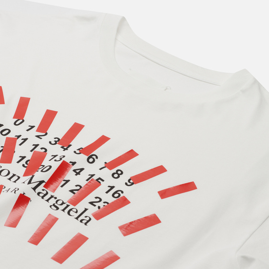 Мужская футболка Maison Margiela Tape Print Oversized Off White