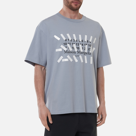 Мужская футболка Maison Margiela Tape Print Oversized Storm