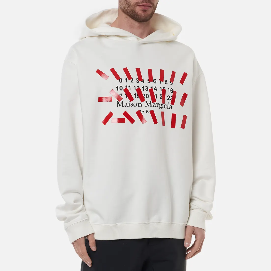 Maison Margiela Мужская толстовка Tape Print Oversized Hoodie