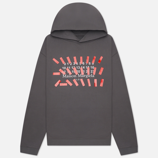 Мужская толстовка Maison Margiela Tape Print Oversized Hoodie Storm