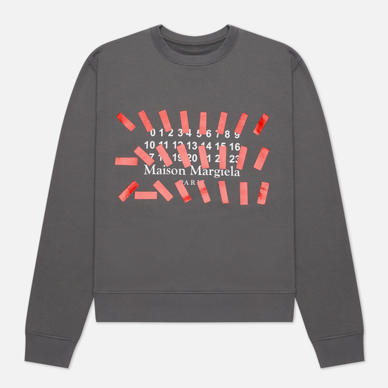 Мужская толстовка Maison Margiela Tape Print Crew Neck Storm
