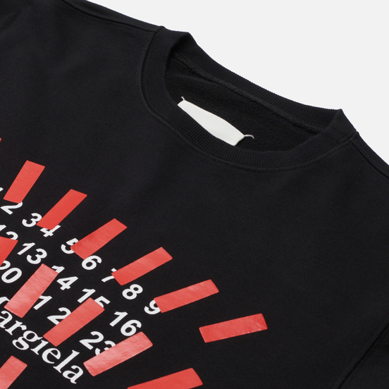 Мужская толстовка Maison Margiela Tape Print Crew Neck Black