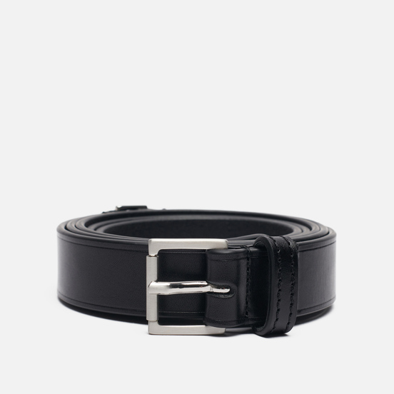 Ремень Maison Margiela Basic Logo Leather Black
