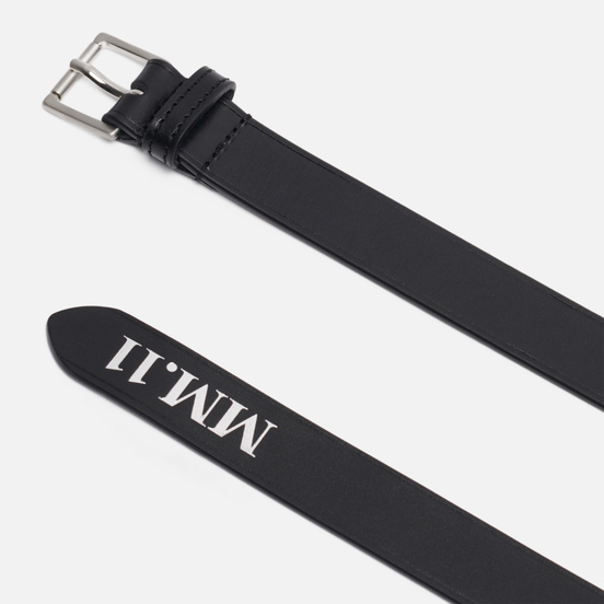 Ремень Maison Margiela Basic Logo Leather Black