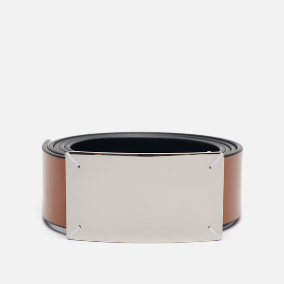Ремень Maison Margiela Four Stitch Buckle Leather Black/Cuoio