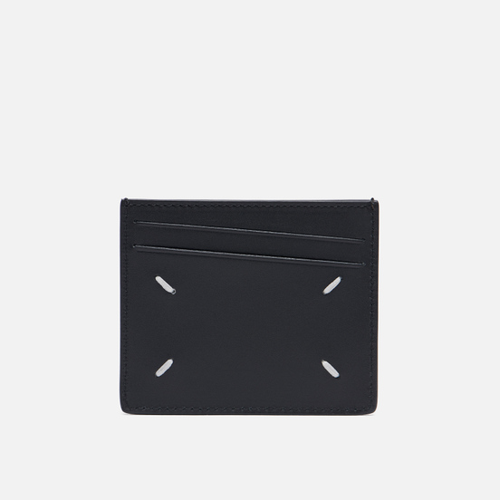 Держатель для карточек Maison Margiela Four Stitch Polished Leather Black