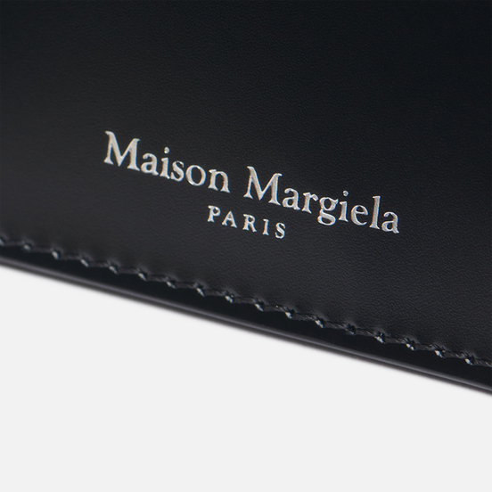 Держатель для карточек Maison Margiela Four Stitch Polished Leather Black