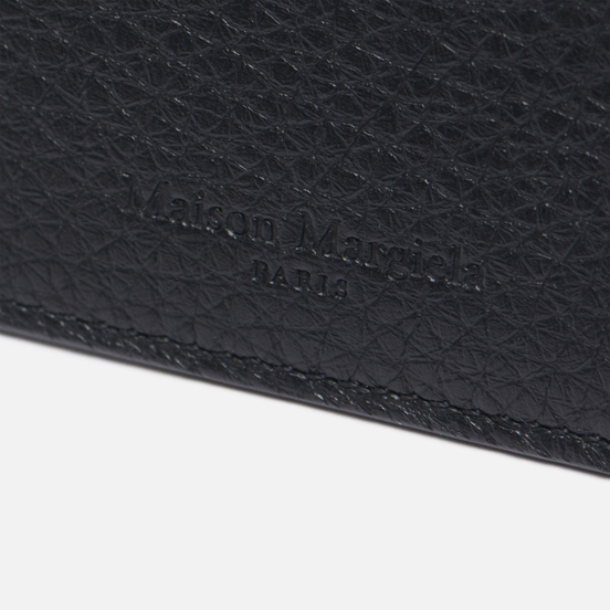 Держатель для карточек Maison Margiela Four Stitch Grain Leather Black/Black