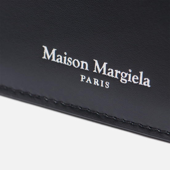 Держатель для карточек Maison Margiela Four Stitch Printed Embossed Leather Black