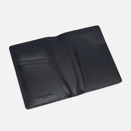 Обложка для паспорта Maison Margiela Wrinkled Leather Black