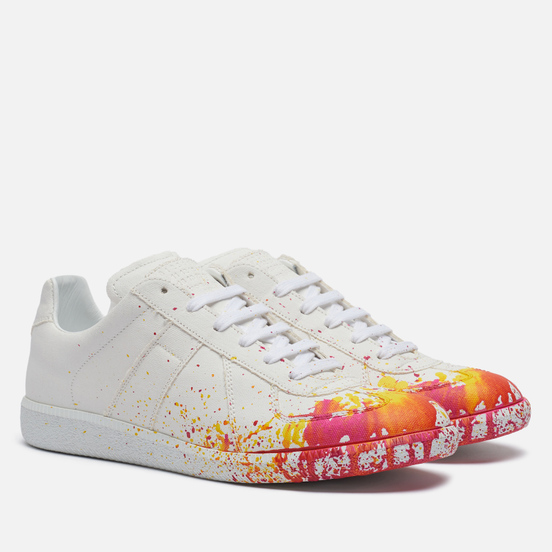 Мужские кроссовки Maison Margiela Replica Canvas Paint Splatter White/Variant 1