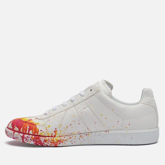 Мужские кроссовки Maison Margiela Replica Canvas Paint Splatter White/Variant 1