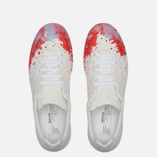 Мужские кроссовки Maison Margiela Replica Canvas Paint Splatter White/Variant 2