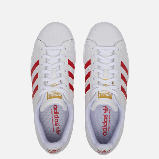 Кроссовки adidas Originals Superstar Moscow Cloud White/Scarlet/Gold Metallic
