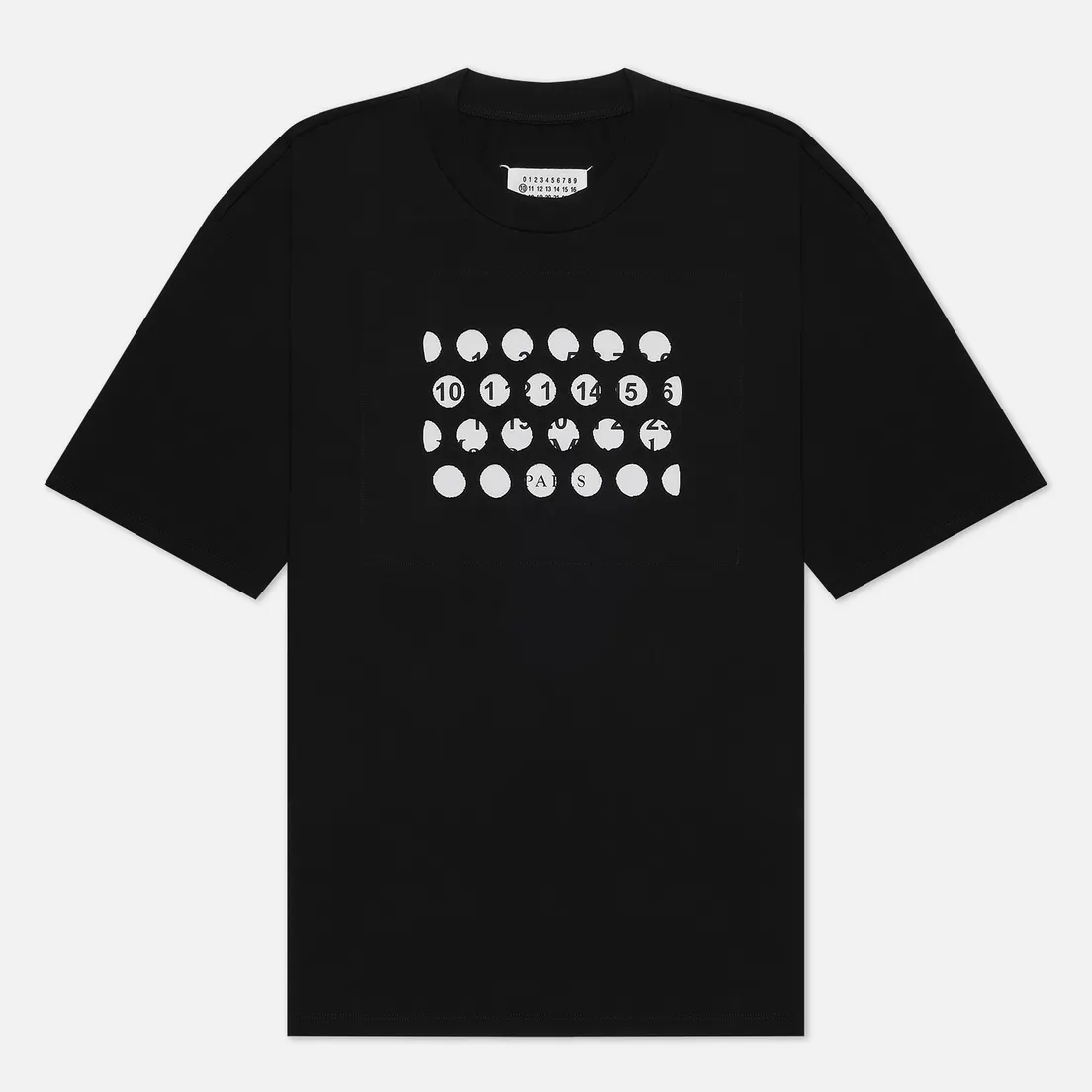 Maison Margiela Мужская футболка Crew Neck Hole Numbers Logo