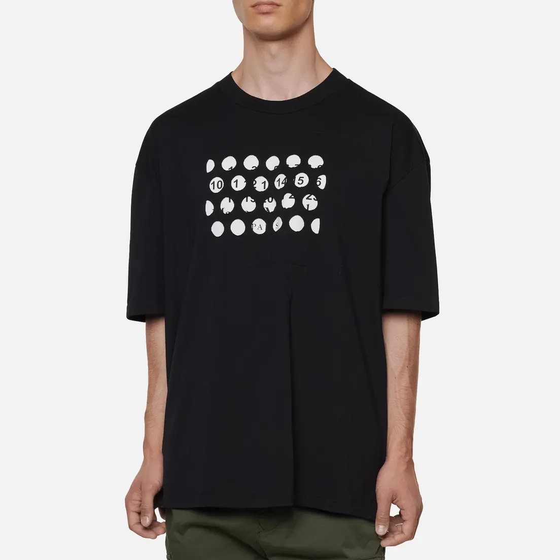 Maison Margiela Мужская футболка Crew Neck Hole Numbers Logo