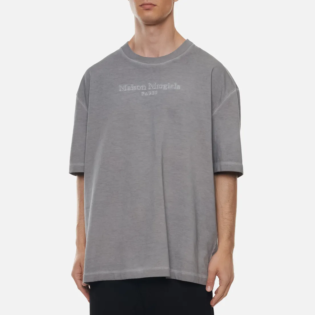 Maison Margiela Мужская футболка Classic Embroidered Text Logo