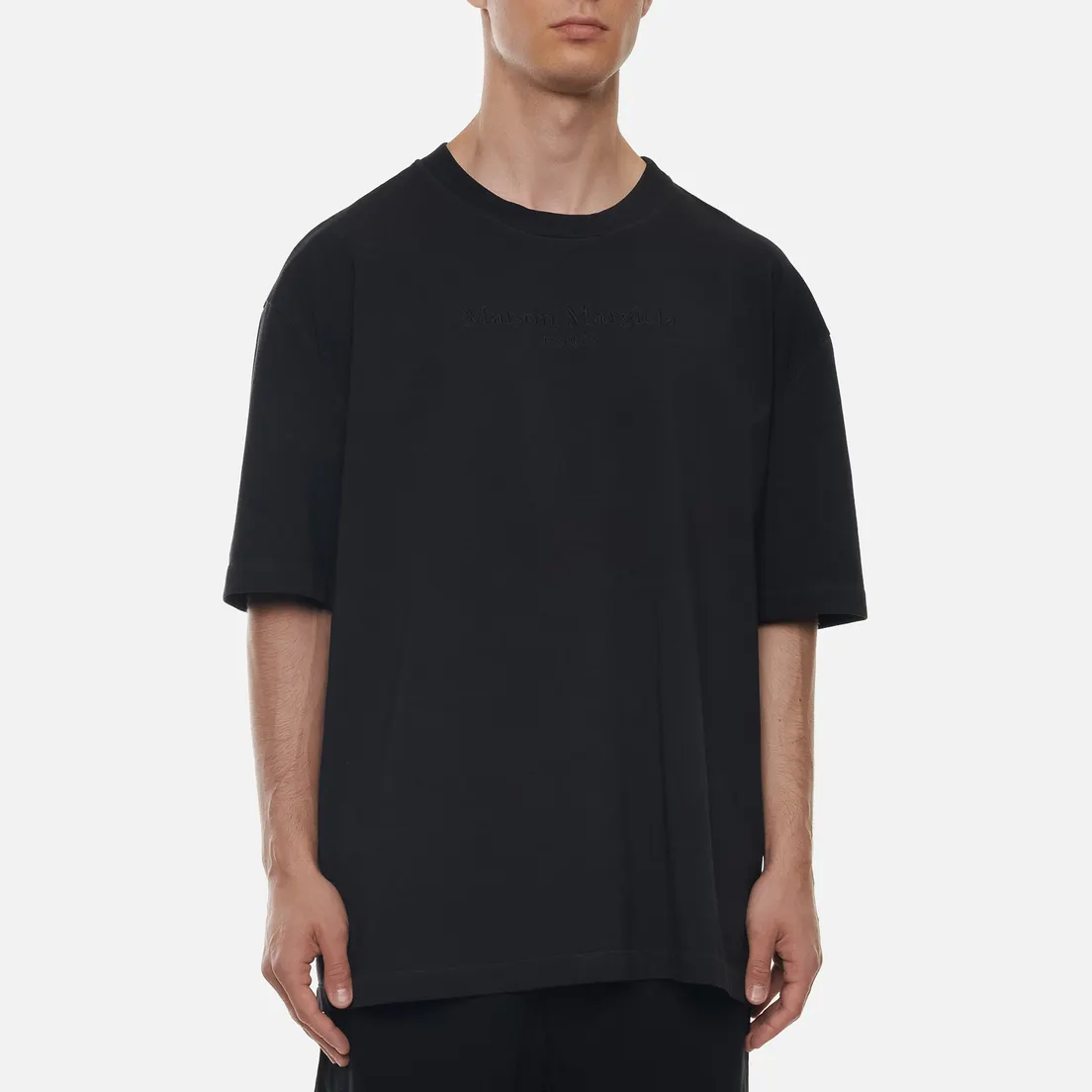 Maison Margiela Мужская футболка Classic Embroidered Text Logo