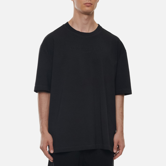 Мужская футболка Maison Margiela Classic Embroidered Text Logo Black