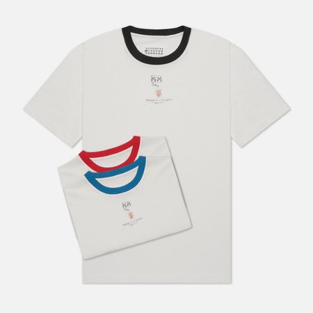 Комплект мужских футболок Maison Margiela Stamp Memory Of 3-Pack, цвет белый, размер M
