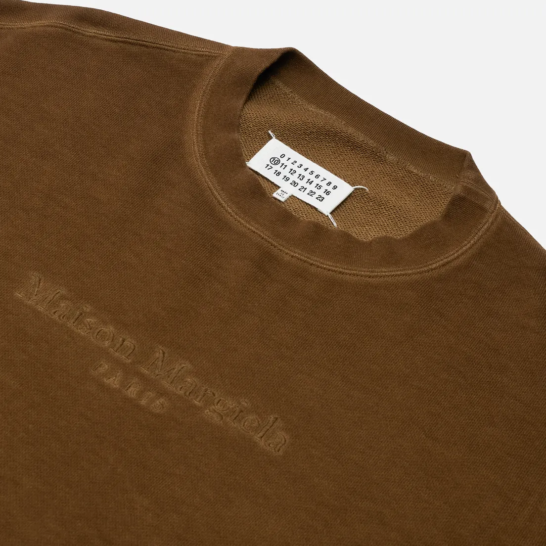 Maison Margiela Мужская толстовка Classic Embroidered Text Logo Crew Neck