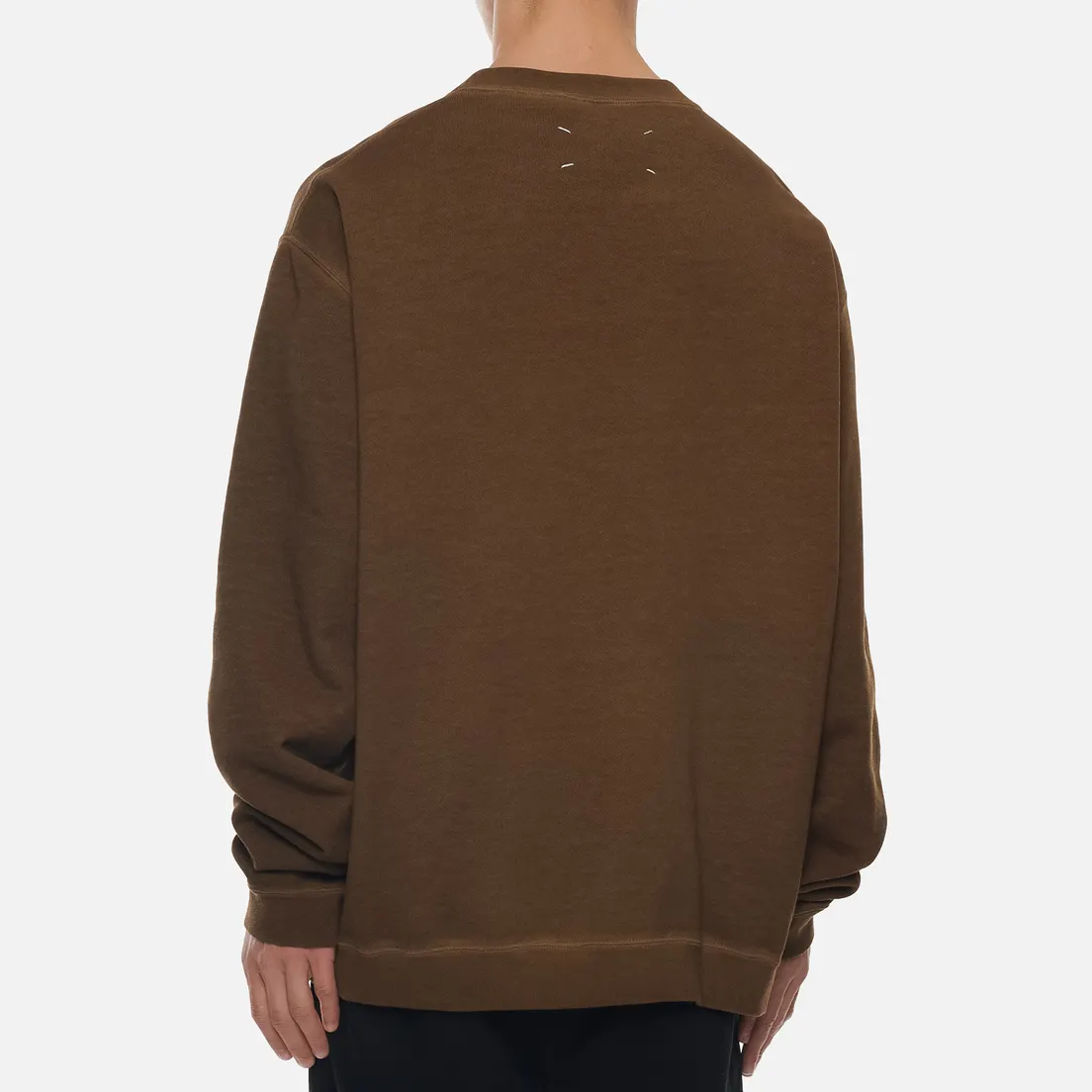 Maison Margiela Мужская толстовка Classic Embroidered Text Logo Crew Neck