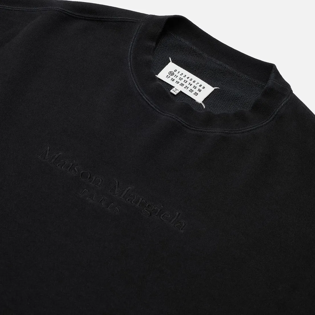 Maison Margiela Мужская толстовка Classic Embroidered Text Logo Crew Neck