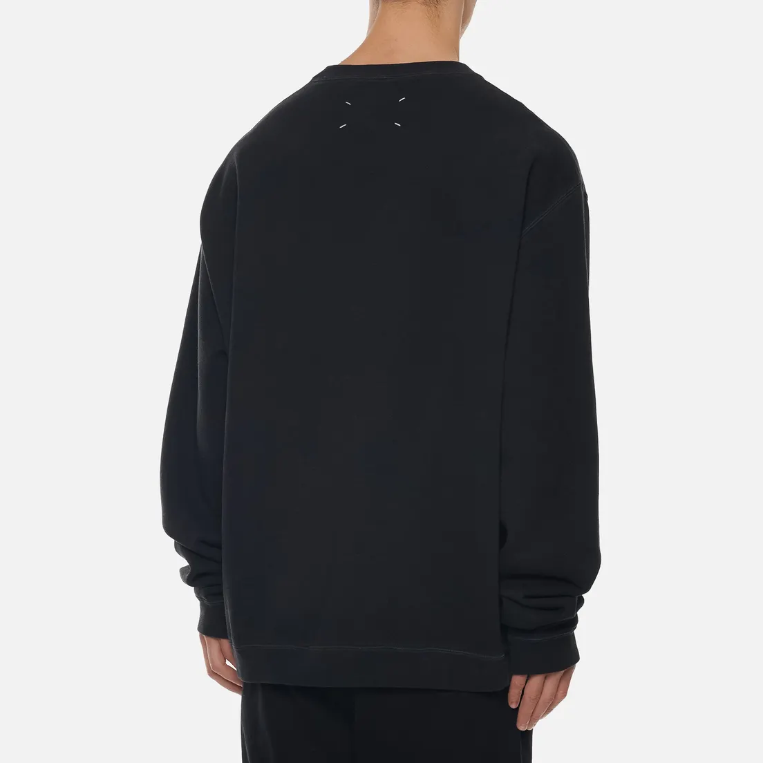 Maison Margiela Мужская толстовка Classic Embroidered Text Logo Crew Neck