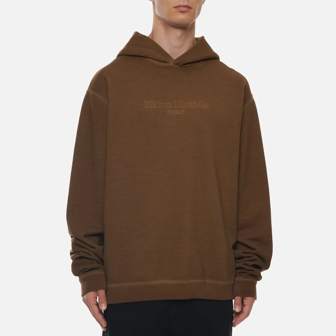 Maison Margiela Мужская толстовка Classic Embroidered Text Logo Hoodie