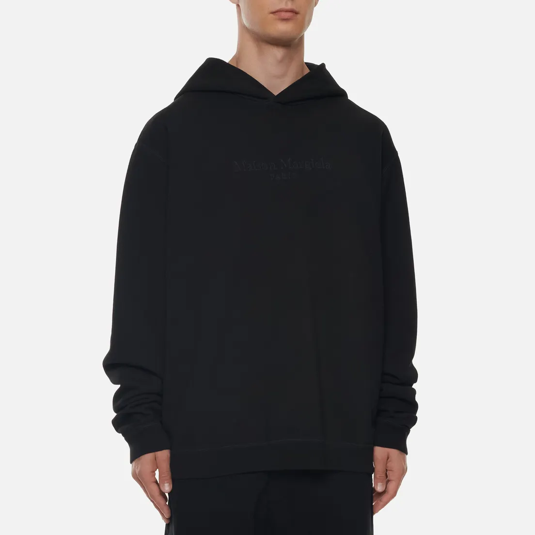 Maison Margiela Мужская толстовка Classic Embroidered Text Logo Hoodie
