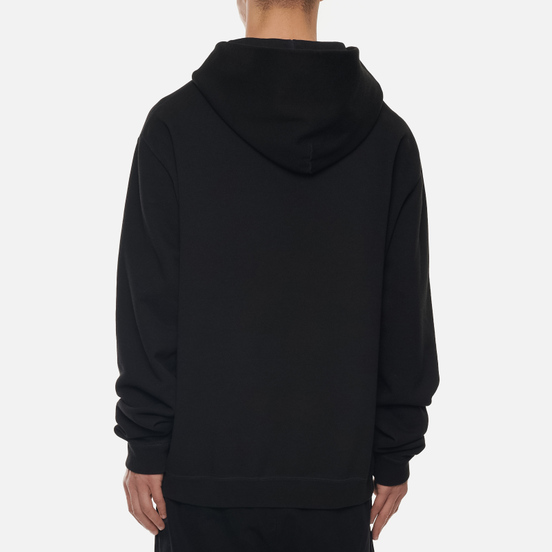 Мужская толстовка Maison Margiela Classic Embroidered Text Logo Hoodie Black
