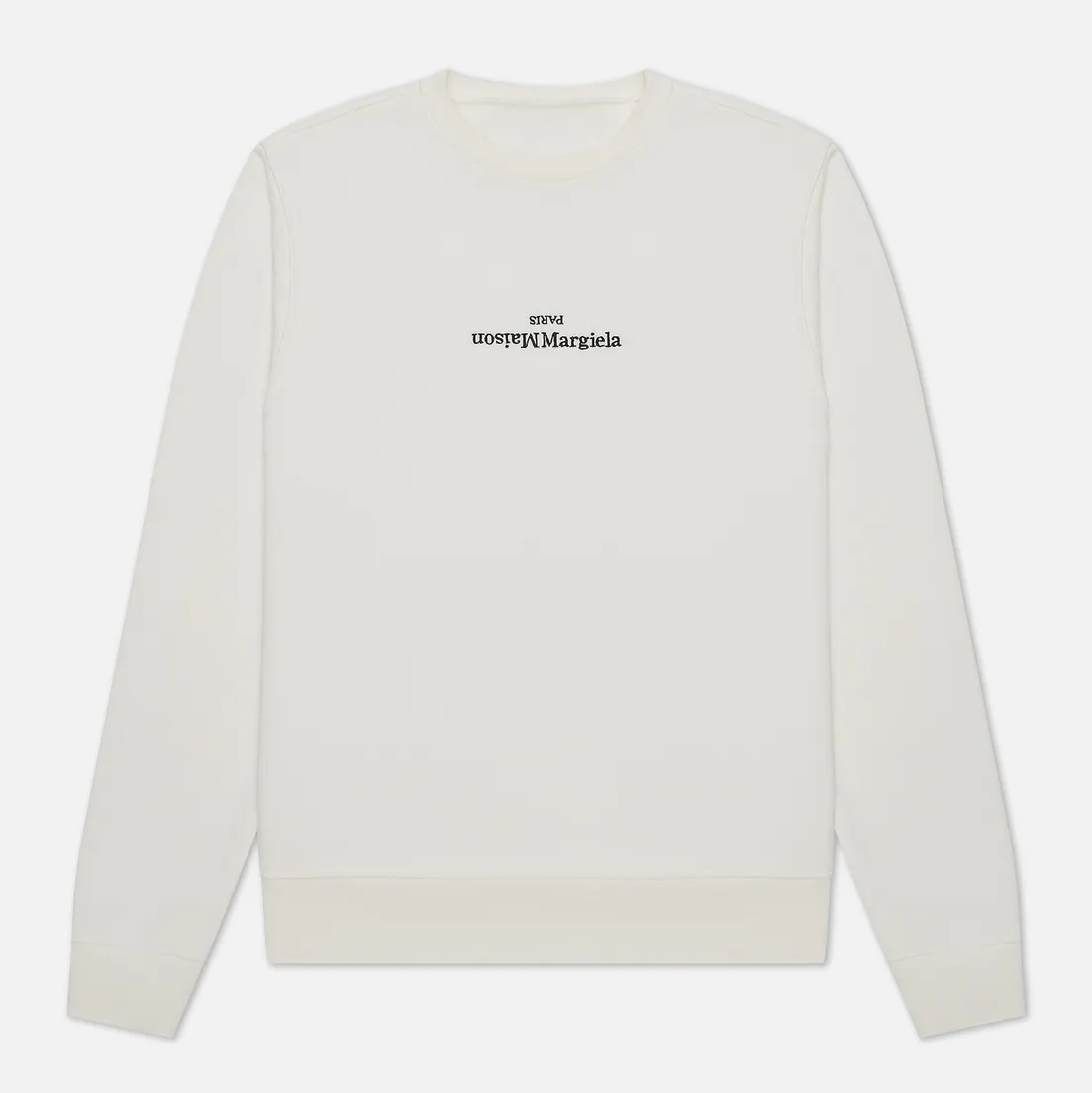 Maison Margiela Мужская толстовка Embroidered Text Logo Crew Neck