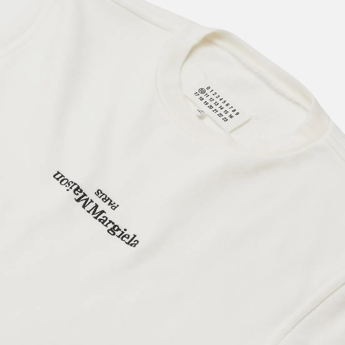 Maison Margiela Мужская толстовка Embroidered Text Logo Crew Neck