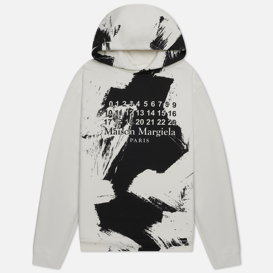 Мужская толстовка Maison Margiela Painted Effect Hoodie Off White