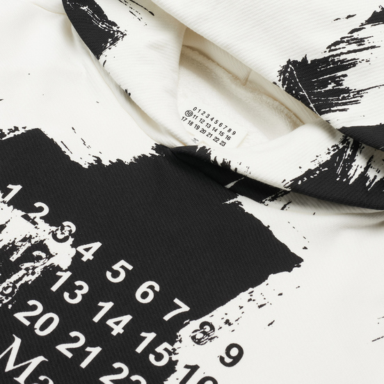 Мужская толстовка Maison Margiela Painted Effect Hoodie Off White