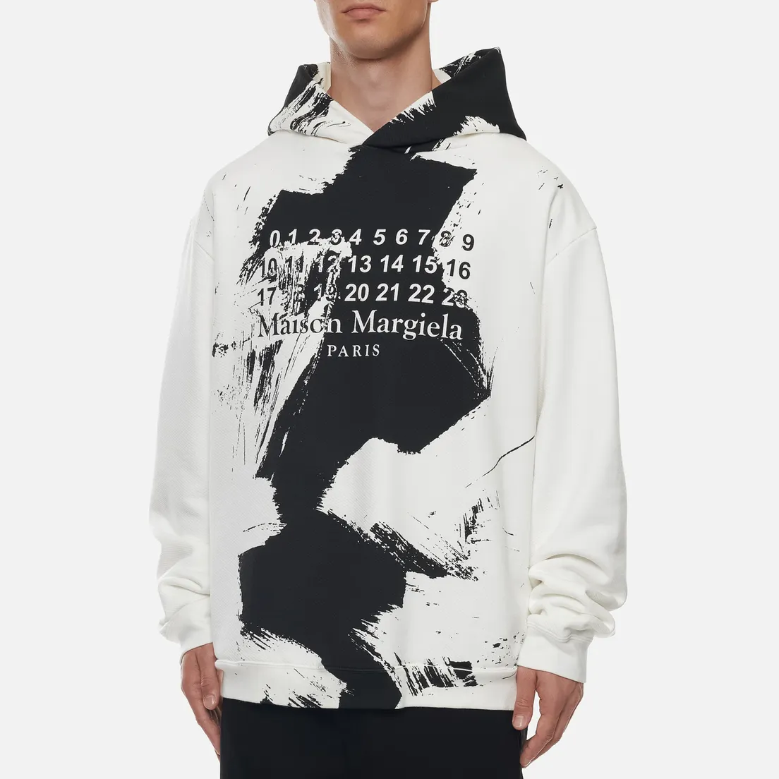 Maison Margiela Мужская толстовка Painted Effect Hoodie
