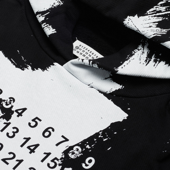 Мужская толстовка Maison Margiela Painted Effect Hoodie Black