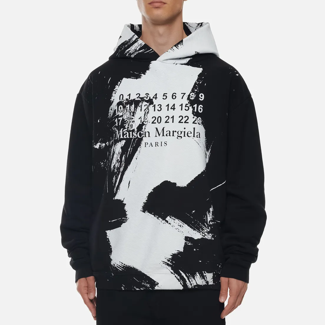 Maison Margiela Мужская толстовка Painted Effect Hoodie