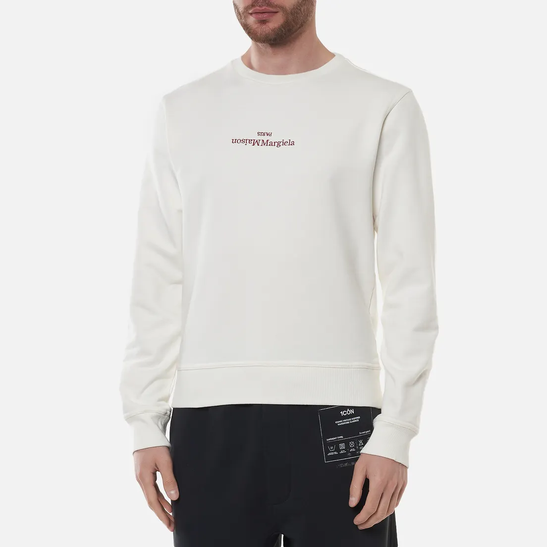 Maison Margiela Мужская толстовка Upside Down Logo Embroidered