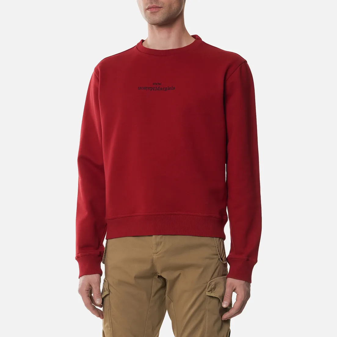Maison Margiela Мужская толстовка Upside Down Logo Embroidered