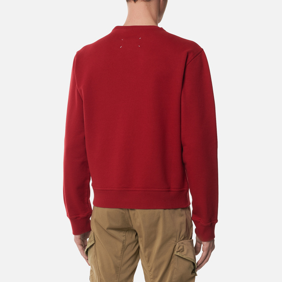 Мужская толстовка Maison Margiela Upside Down Logo Embroidered Military Red
