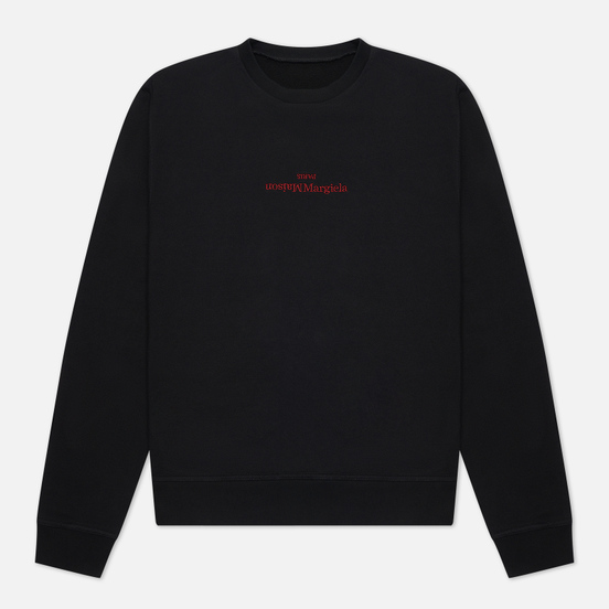 Мужская толстовка Maison Margiela Upside Down Logo Embroidered Black