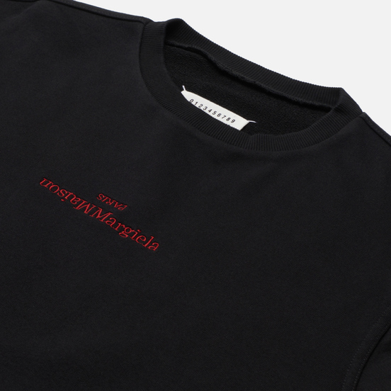 Мужская толстовка Maison Margiela Upside Down Logo Embroidered Black