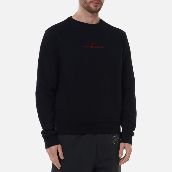 Мужская толстовка Maison Margiela Upside Down Logo Embroidered Black