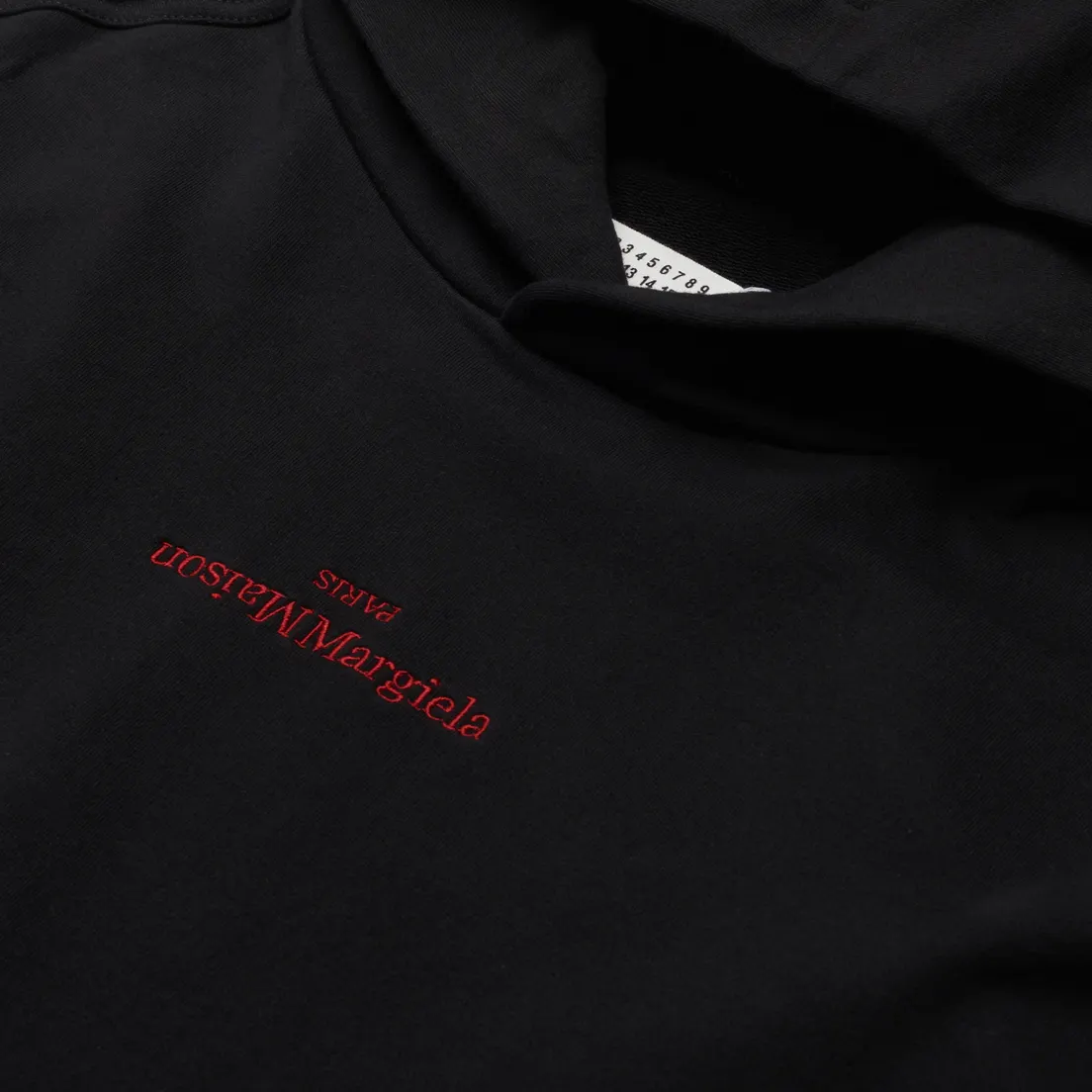 Maison Margiela Мужская толстовка Upside Down Logo Embroidered Hoodie